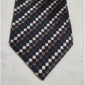 Harve‎ Benard by Bernard Heitzman Silk Geometric Checkerboard Necktie Men